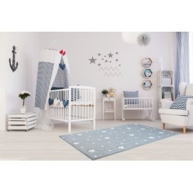 Kinder Teppich HEAVEN blaugrau/weiß, LIVONE