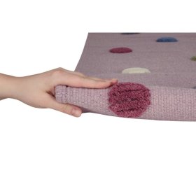 Kinder Teppich mit punkte - rosa, LIVONE
