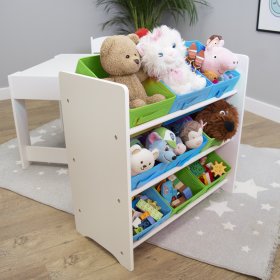 Ourbaby Spielzeug-Organizer mit blau/grünen Boxen, SENDA
