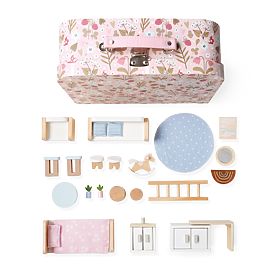 2Kids Toys Puppenhaus im Koffer Wohnzimmer