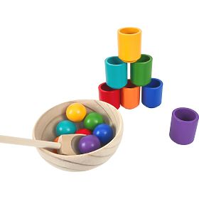 2Kids Toys Regenbogenkugeln und Becher 7 Farben
