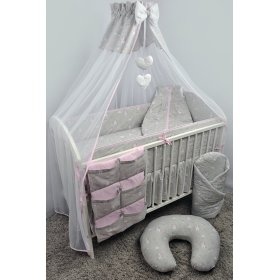 Himmel für Babybettchen PONY - grau, Ankras