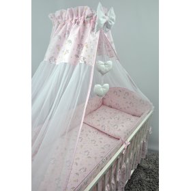 Himmel für Babybettchen PONY - rosa, Ankras