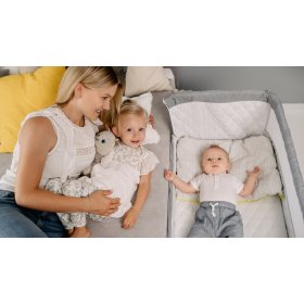 Reisen Kinderbett  bett eltern Theo - light grey, Lionelo