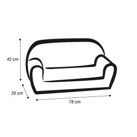 Kindersofa Schlafender Bär - Türkis