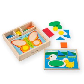 Holzpuzzle - Mosaik - Farben und Formen