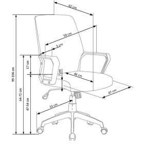 Bürostuhl Spin - beige - weiß, Halmar