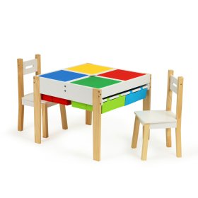 Kindertisch mit Stühlen Holz Creative