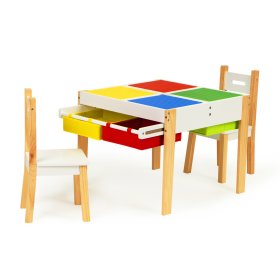 Kindertisch mit Stühlen Holz Creative