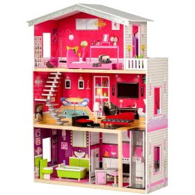 Puppenhaus aus Holz mit Kayla-Lift, EcoToys