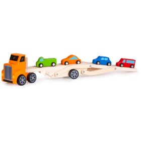 LKW mit bunten Spielzeugautos, EcoToys