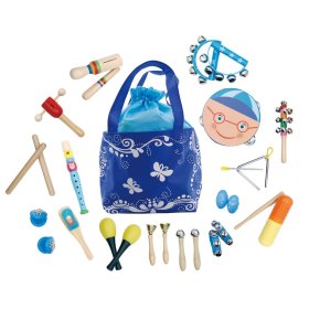 Tasche mit 16 Musikinstrumenten