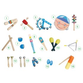 Tasche mit 16 Musikinstrumenten, EcoToys