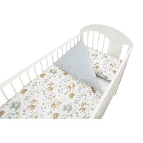 2-teilig babymam Baby Bettwäsche Set Kissenbezüge/Bettbezug an Babybett Leiter Blau 