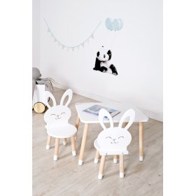 Kindertisch mit Stühlen - Hase - weiß, Ourbaby