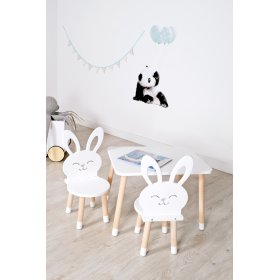 Kindertisch mit Stühlen - Hase - weiß, Ourbaby®