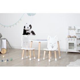 Kindertisch mit Stühlen - Fuchs - weiß, Ourbaby