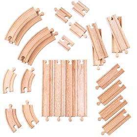 Bigjigs Rail Holzschienen-Set mit 24 Teilen, Bigjigs Rail