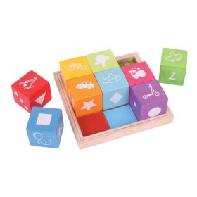 Bigjigs Baby Holzklötze mit Bildern, Bigjigs Toys