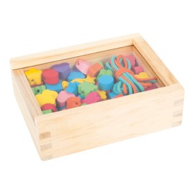 Small Foot Aufreihperlen aus Holz in einer Box, small foot