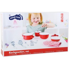 Small Foot Kindergeschirr aus Metall in Rot, small foot
