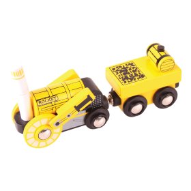 Bigjigs Rail Nachbau der historischen Rocket Lokomotive + 2 Gleise, Bigjigs Rail