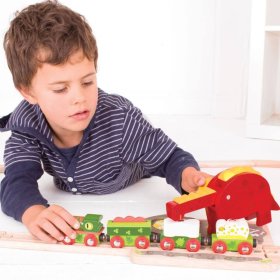 Bigjigs Schienen-Dinosaurierkran, Bigjigs Rail