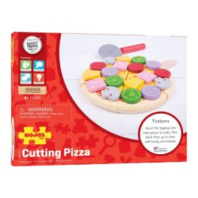 Bigjigs Toys Pizzaschneider aus Holz, Bigjigs Toys