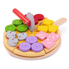 Bigjigs Toys Pizzaschneider aus Holz, Bigjigs Toys