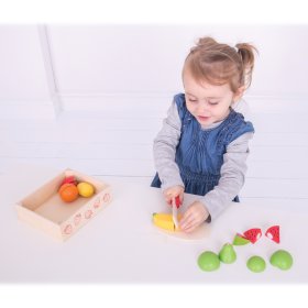 Bigjigs Toys Schneiden von Früchten in einer Kiste, Bigjigs Toys