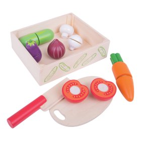 Bigjigs Toys Gemüse in einer Kiste schneiden, Bigjigs Toys