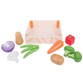 Bigjigs Toys Box mit Gemüse, Bigjigs Toys