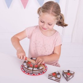 Bigjigs Toys Schokoladenkuchen schneiden, Bigjigs Toys