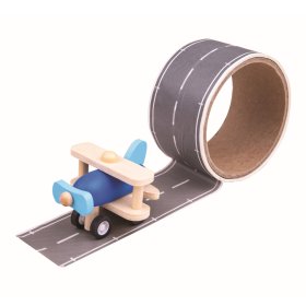 Bigjigs Toys Tape Landebahn mit Flugzeug, Bigjigs Toys