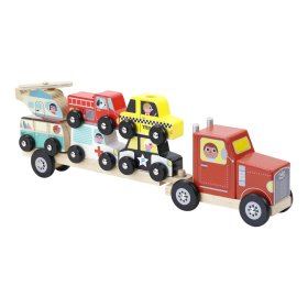 Vilac Holzlastwagen mit Spielzeugautos