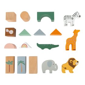 Small Foot Safari Holzbausteine 50 Stk, Small foot by Legler