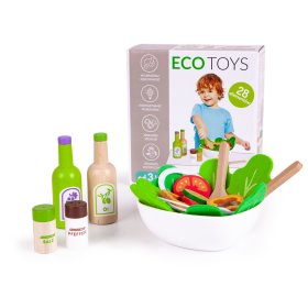 Holzsalat mit Schüssel, EcoToys