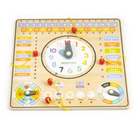 Lehrtafel aus Holz - Kalender, EcoToys