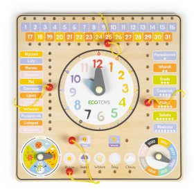 Lehrtafel aus Holz - Kalender, EcoToys