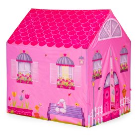 Kinderzelt mit Tunnel - rosa Haus
