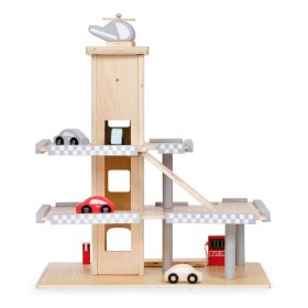 Holzgarage mit Aufzug, EcoToys