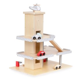 Holzgarage mit Aufzug, EcoToys