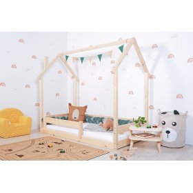 Kinder-Montessori-Bett Schornsteinhaus – lackiert, Ourbaby