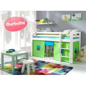 Kinderbett Hochbett Ourbaby Modo - weiß