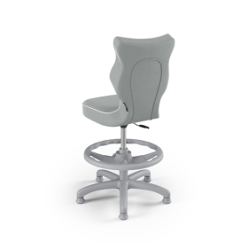 Ergonomischer Kinder-Schreibtischstuhl, eingestellt auf eine Höhe von 119–142 cm – grau