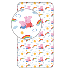 Bettlaken Peppa Pig 90 x 200 + 25 cm, Sweet Home, Peppa pig