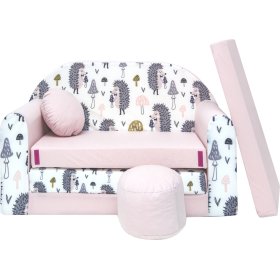 Kindersofa Igel - rosa