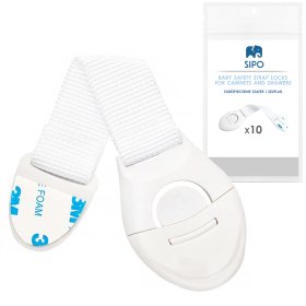 SIPO Kindersicherung für Möbel mit Gurt - 10 Stk, Sipo