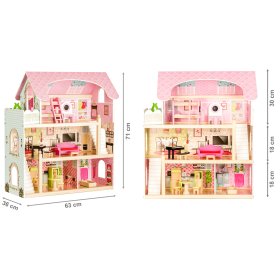 Puppenhaus aus Holz - Märchenhafte Residenz