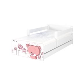 Kinderbett MAX Pink Tedy Bear 160x80 cm - weiß, BabyBoo